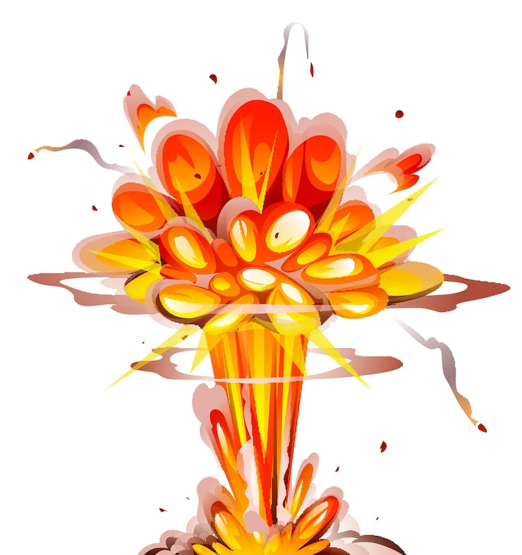 Vector comic book explosion