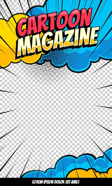 comic book page cover design concept