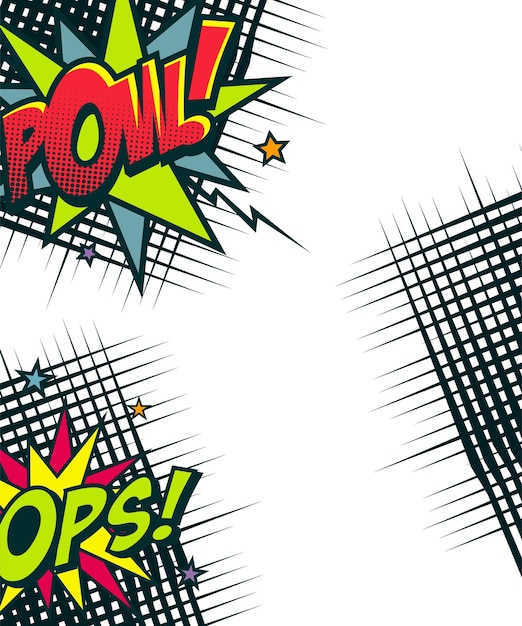 Comic book page Template vector