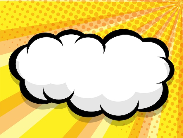 Comic book pop-art met lege tekstballon voor achtergrond dekking presentatie vectorillustratie