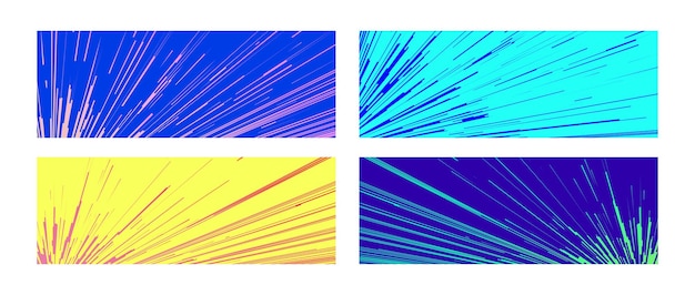 ベクトル コミック スピード ライン カラフル ストライプ