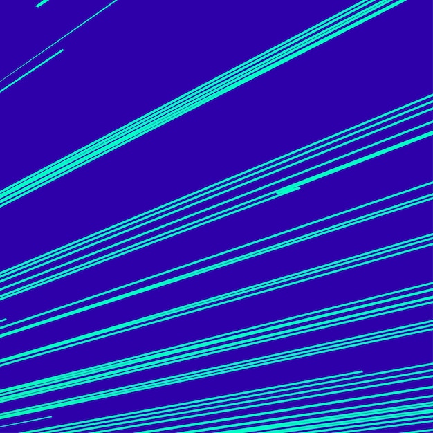 Vector comic book speed lines cyan color background