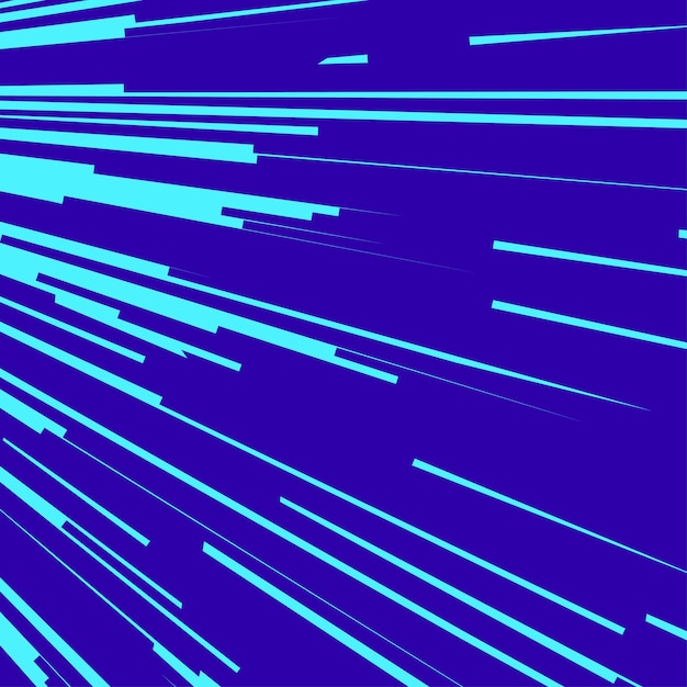 Vector comic book speed lines cyan color stripe