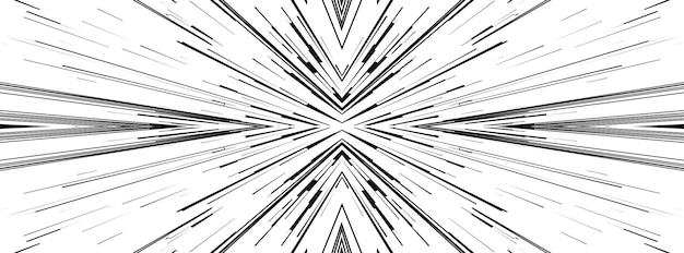 Vector comic book speed lines stripe and radial effect style