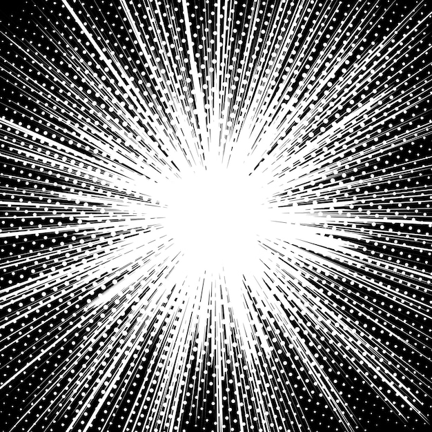 Comic book speed lines trexture background popup dotted texture Background