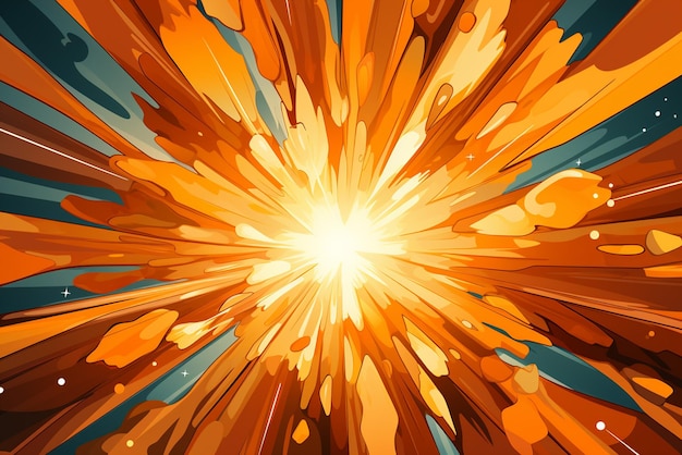 Vector a comic book sunburst background illustration