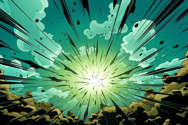 a comic book sunburst background illustration