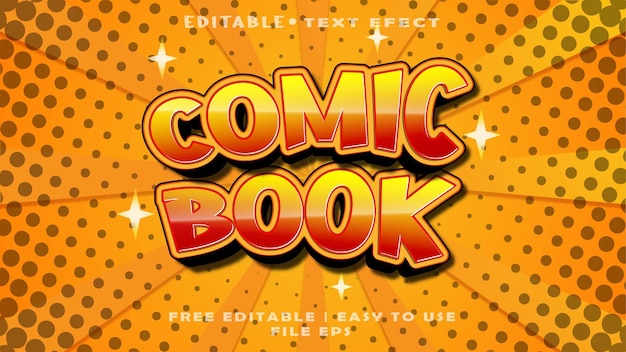 comic book text efect smooth color