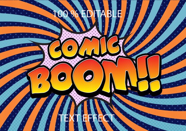 comic boom text effect