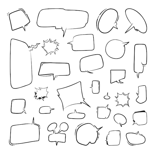 Comic bubbels voor ontwerpdoeleinden