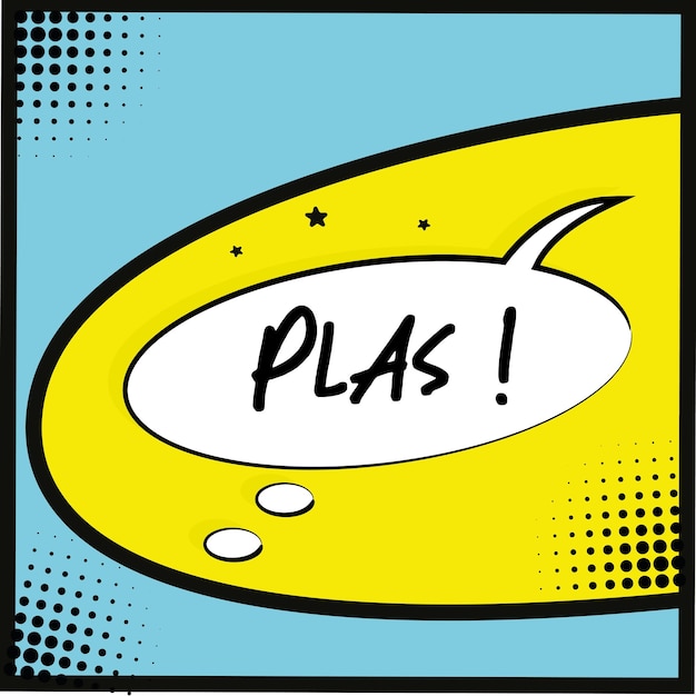 Comic bubble chat with text on a comic page vector