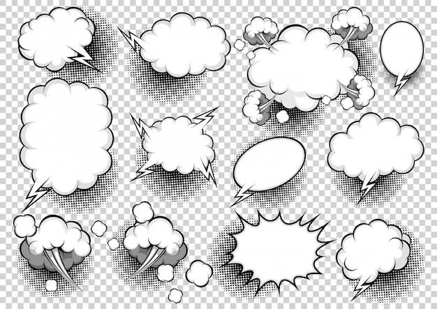 Vector comic bubbles set collection,  illustration.