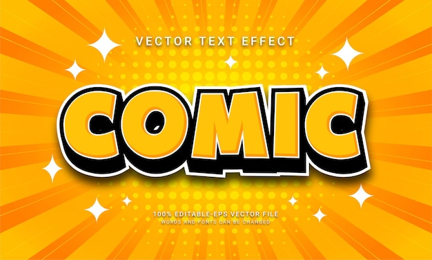 Comic cartoon 3d text style effect