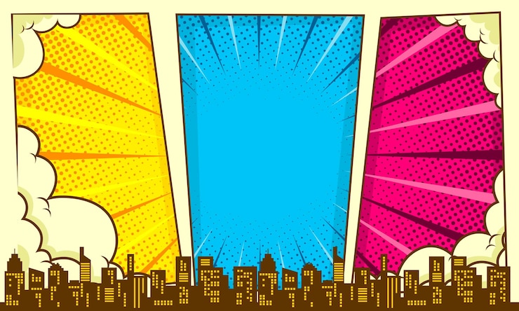 雲とコミック漫画都市