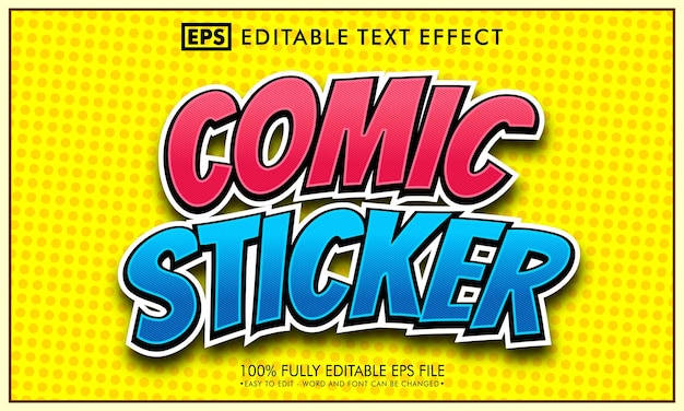 Comic cartoon editable text effect