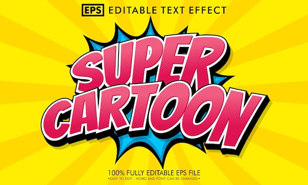 Comic cartoon editable text effect