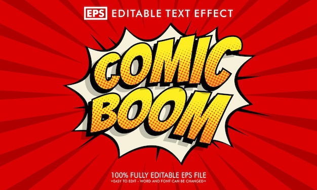 Comic cartoon editable text effect