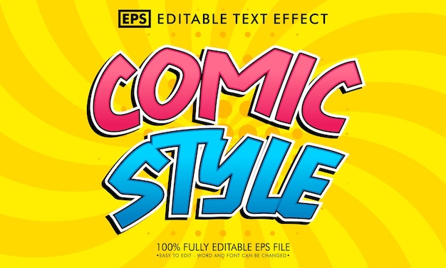 Comic cartoon editable text effect