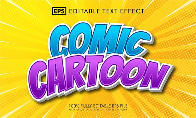 Comic cartoon editable text effect