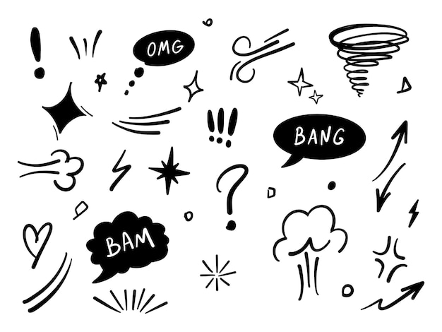 comic cartoon effect hand drawing bomb boom vector element cartoon explosion bomb effect splash
