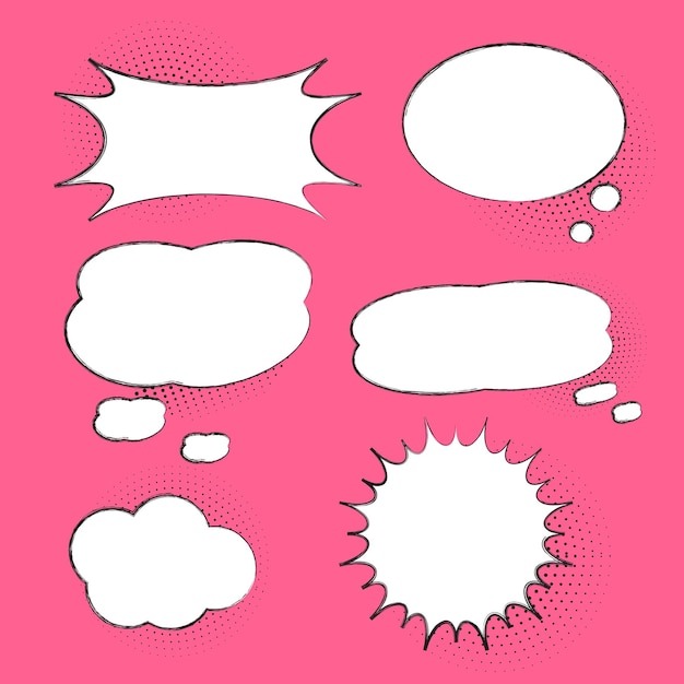 Comic chat bubbels collectie in vectorillustratie