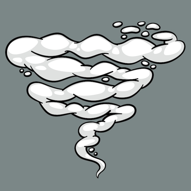 Vector comic cloud or smoke cartoon motion effects and explosions
