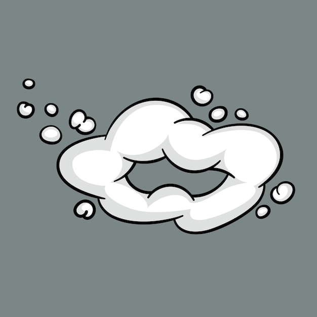 만화 구름 또는 연기