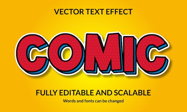 Comic Editable 3D text style effect