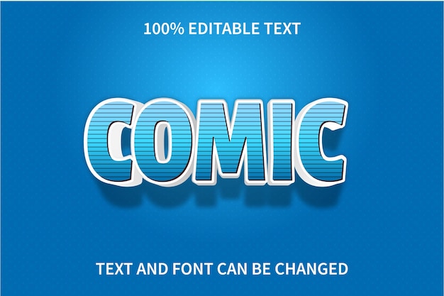 Comic editable text effect comic style