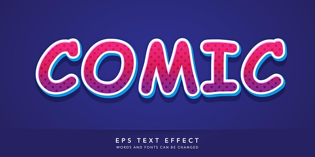 comic editable text effect