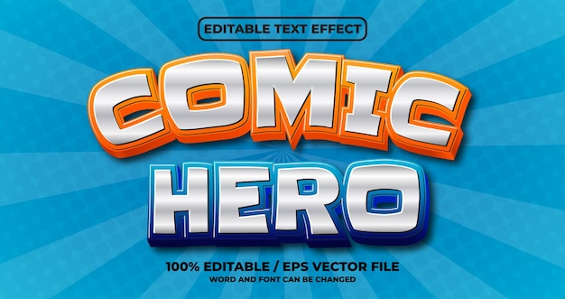 Comic hero text effect style