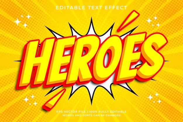 Comic heroes text effect