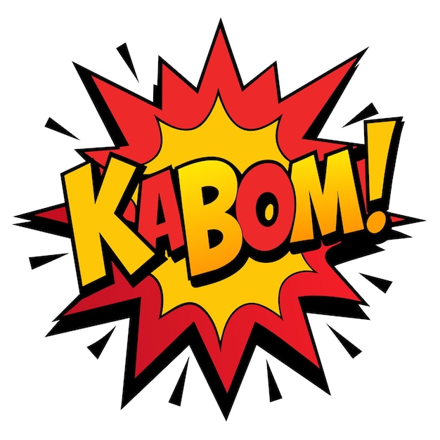 Vettore illustrazione vettoriale di comic kaboom splash