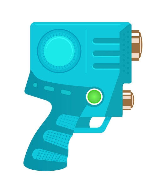 Vector comic laser gun weapon for child game isolated