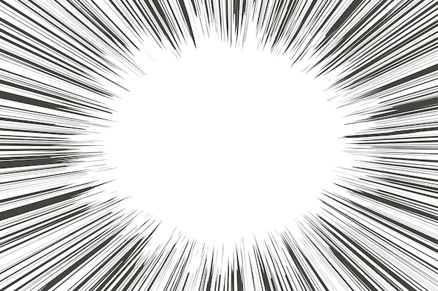 Comic manga radial lines with speed effect for comics book Explosion background