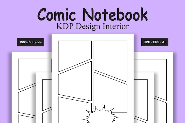 Comic Notebook KDP Interior - Low or No Content Book