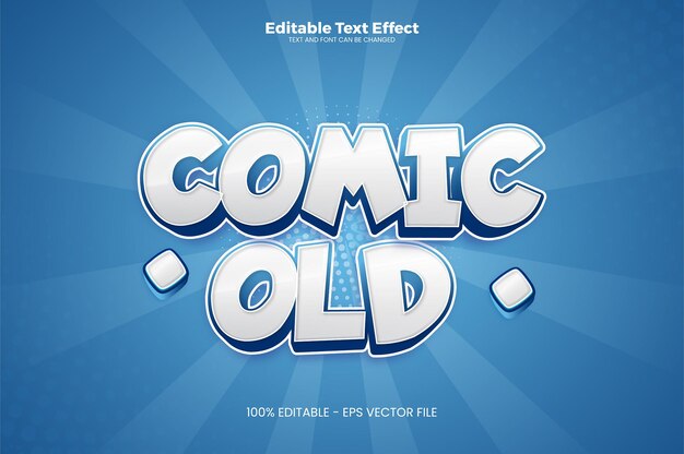 Comic Old editable text effect in modern trend style