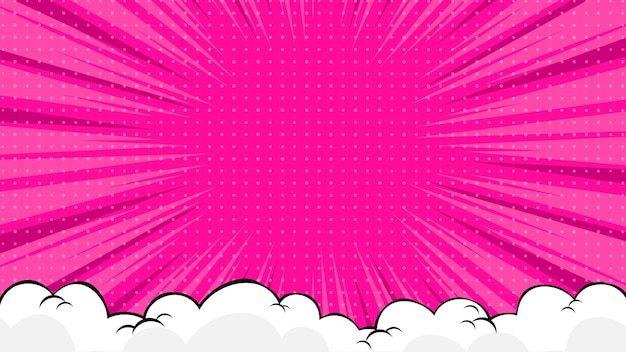 Vector comic pink background