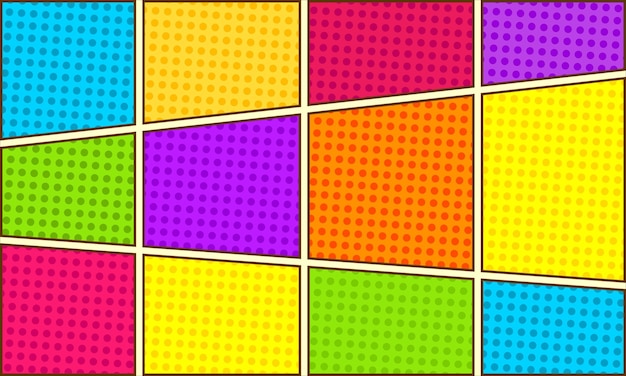 Comic pop art colorful background template