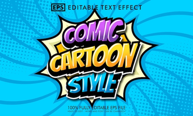 Comic pop art editable text effect