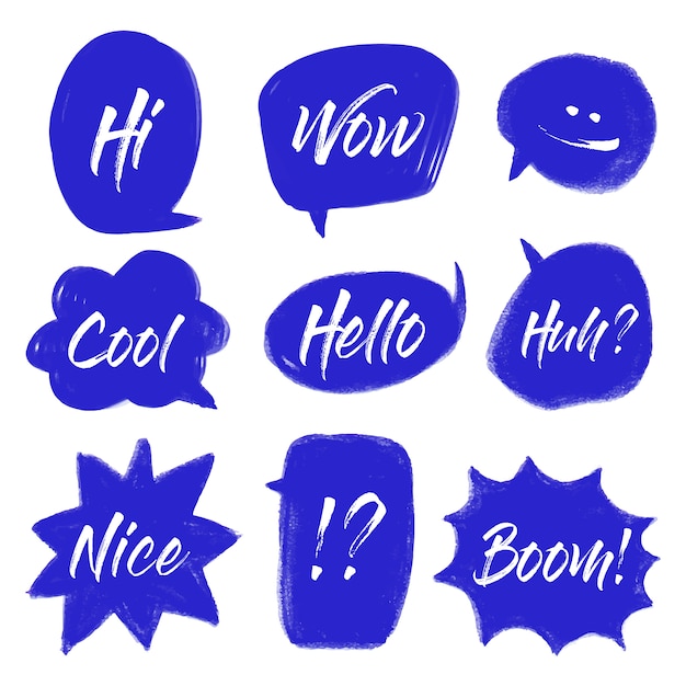 Comic Speech Bubble Vector isolate on white