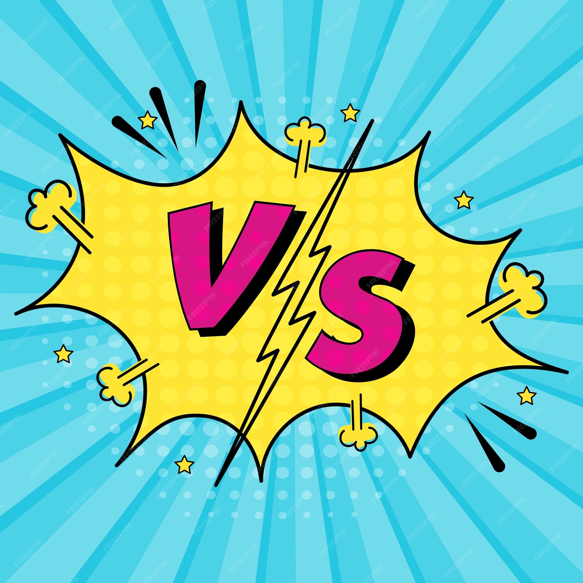 Premium Vector  Versus vs fight comic background speech bubbles.