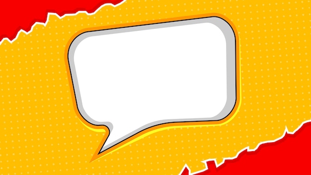 Vector comic speech bubble with torn paper background