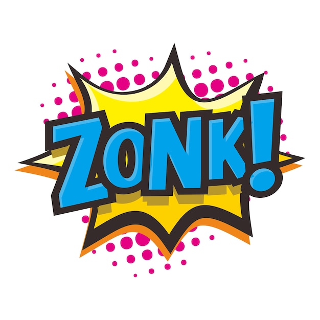 Vector comic speech bubble with zonk text