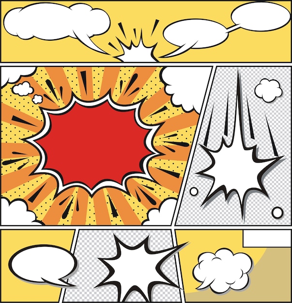 Comic Speech Bubbles -comic strip