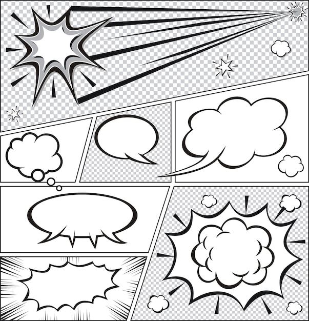 Вектор comic speech bubbles -comic strip