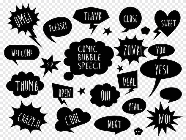 Comic Speech Bubbles - vectorillustratie