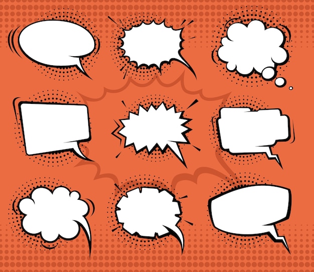 Comic speech bubbles