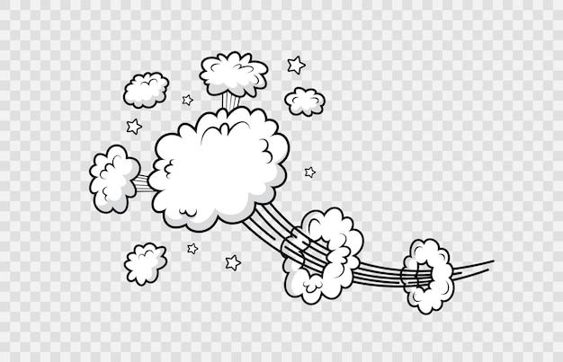 Vector comic speed cloud. pop art speech bubble. vector illustration.