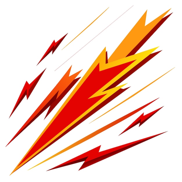 Comic speed line set dynamic streaks or rays set vector